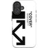 Black and White Arrows iPhone 16 Plus Impact Case